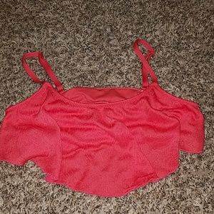 Pink bikini top